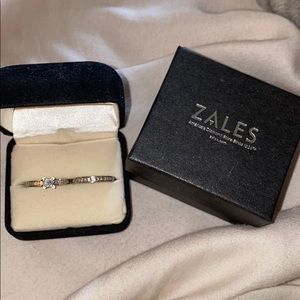 Zales bridal set, 14k white gold, 1 ct